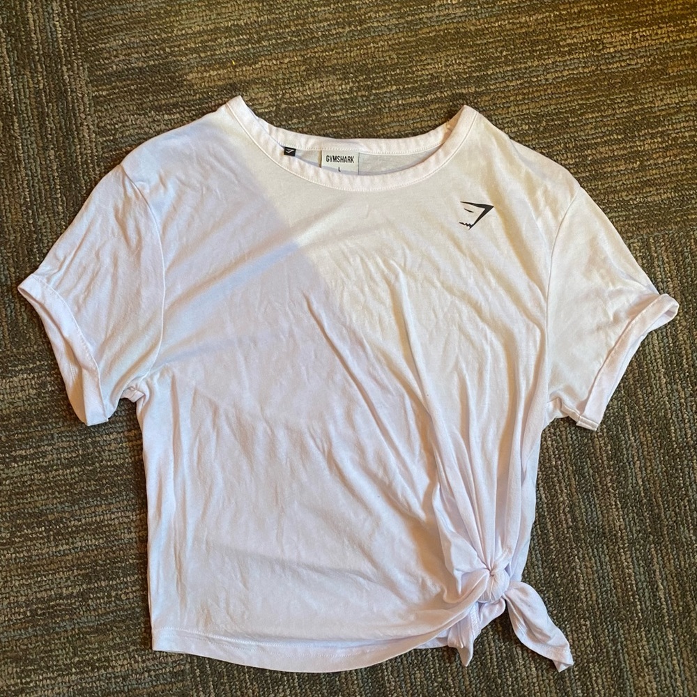 Gym Shark White Tie-Top